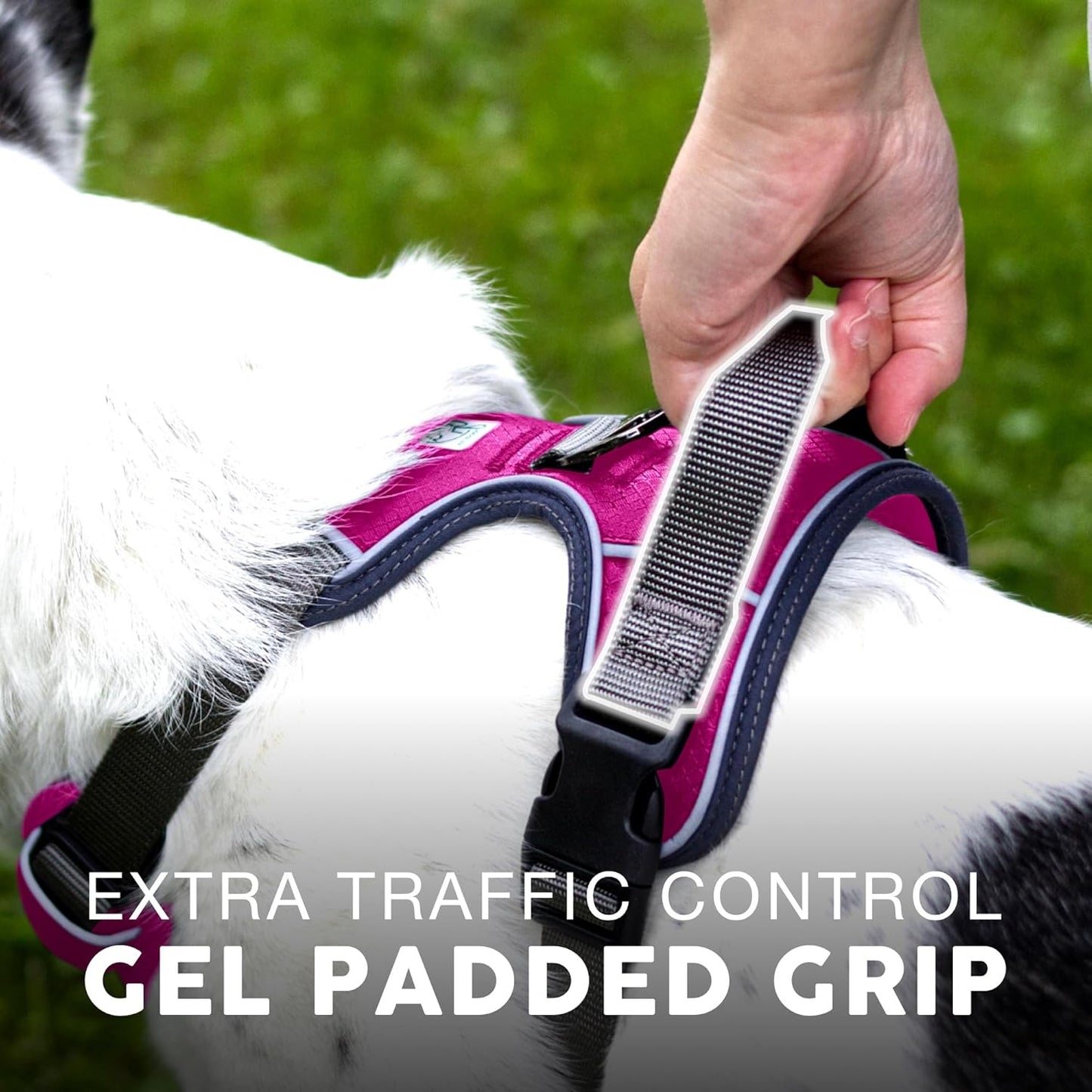 Embark Adventure Dog Harness, Reflective Trim No Pull Dog Harness Medium Sized Dogs - Military Grade Nylon, Front Clip with Gel Lined Handle.