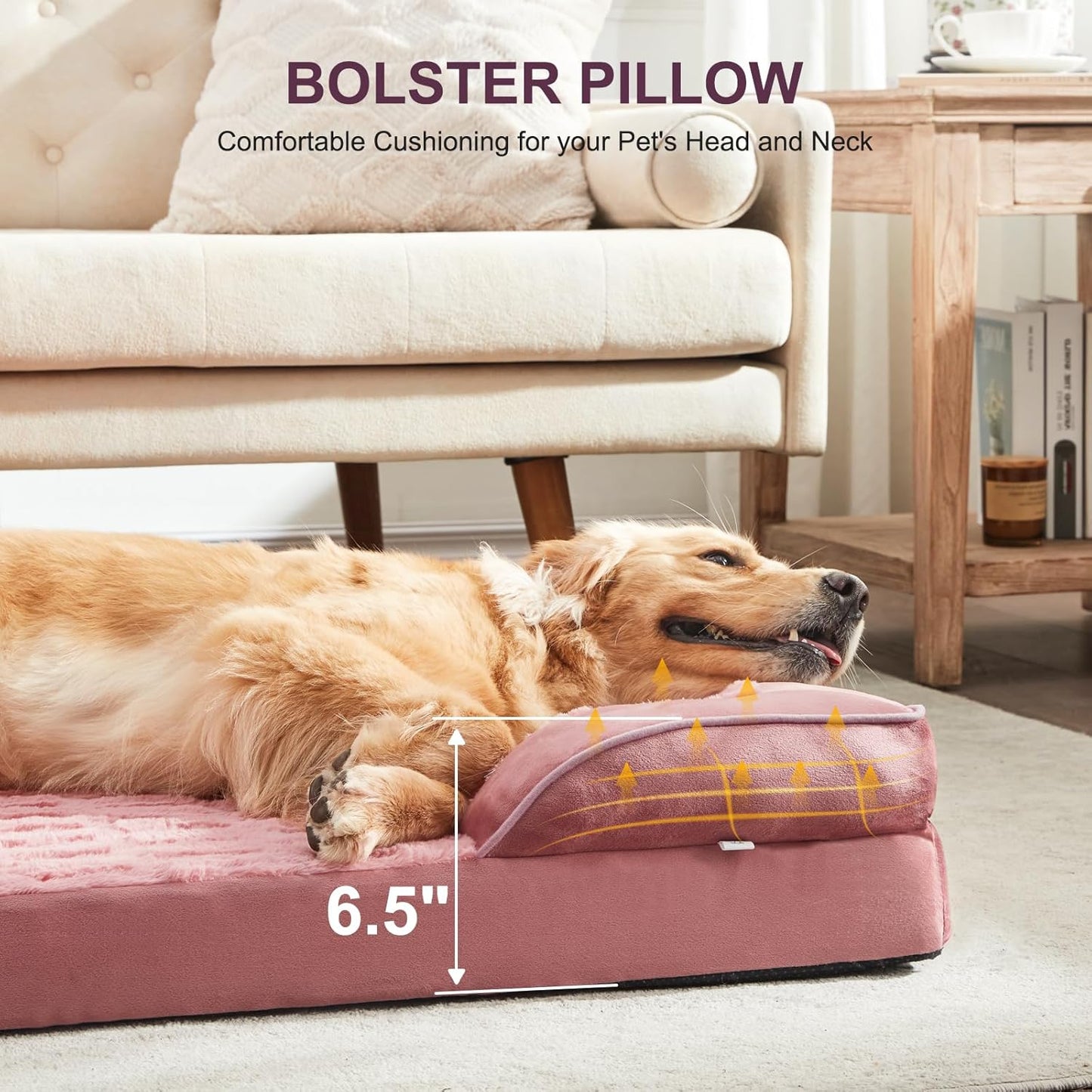 FURTIME Orthopedic Bed for Large Dogs, XL Washable Dog Beds Large Sized Dog, Comfy Supportive Foam Pet Couch Bed with Removable Washable Cover, Waterproof Extra Large Sofa Bed Foam and Nonskid Bottom