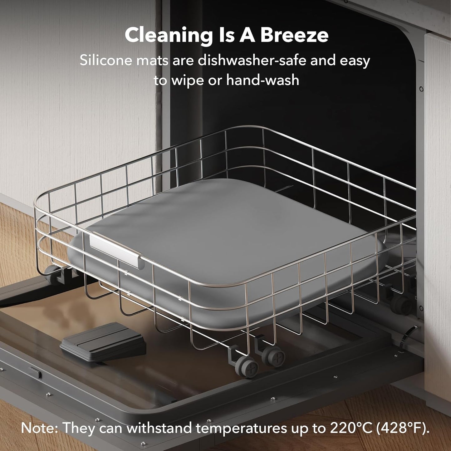 PETLIBRO Dog Food Mat, Safety Silicone Cat Food Mat for Feeder & Fountain, Waterproof Dog Bowl Mat, Raised Edge Spill Protection Floor, Cove Feeding Mat for AF005, AF103 Single Tray, 17.7"x12"