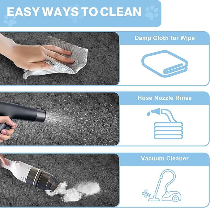 Dog Car Seat Cover for Back Seat, Waterproof Protector with Side Flaps, Scratchproof Hammock, Non-Slip Bottom for Cars/Trucks/SUVs (Black)