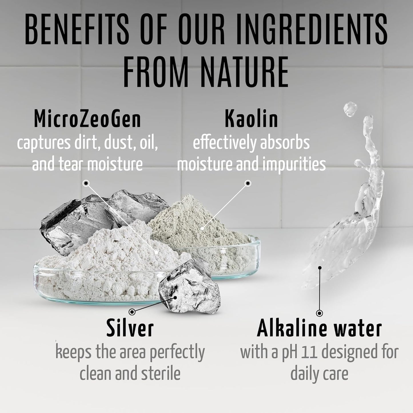 Clear Eyes Solution Set 6in1 Multi-Functional Pure Mist and Stainless Look Clay Mask - Tear Stain Remover, Eye Cleaner - Eye Care Ear Care Grooming Treatment for All Dogs and Cats Eyes