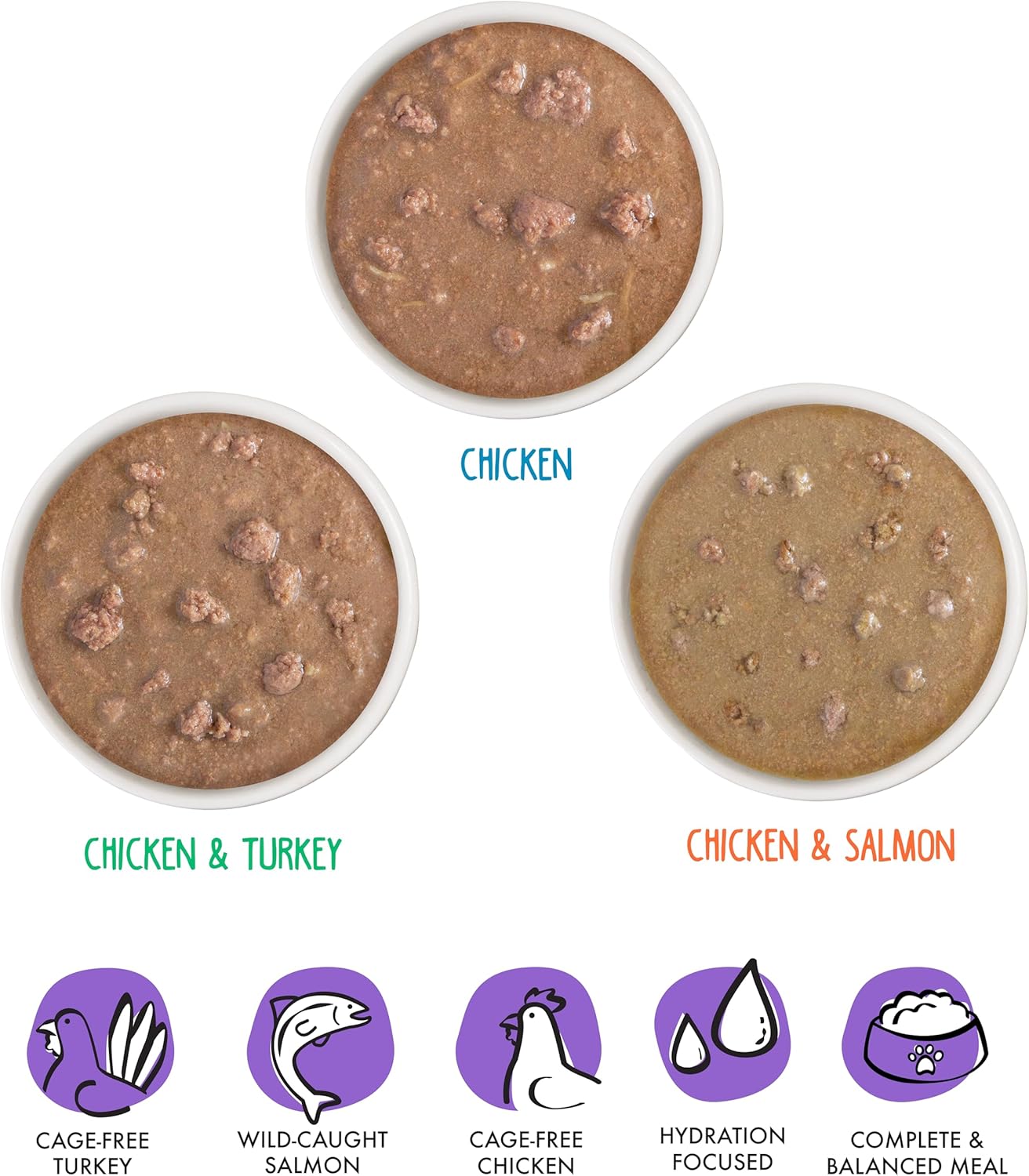 Weruva B.F.F. OMG - Best Feline Friend Oh My Gravy!, Yippy Ki Yay Yellows! Variety Pack, 2.8oz Pouch (Pack of 12)