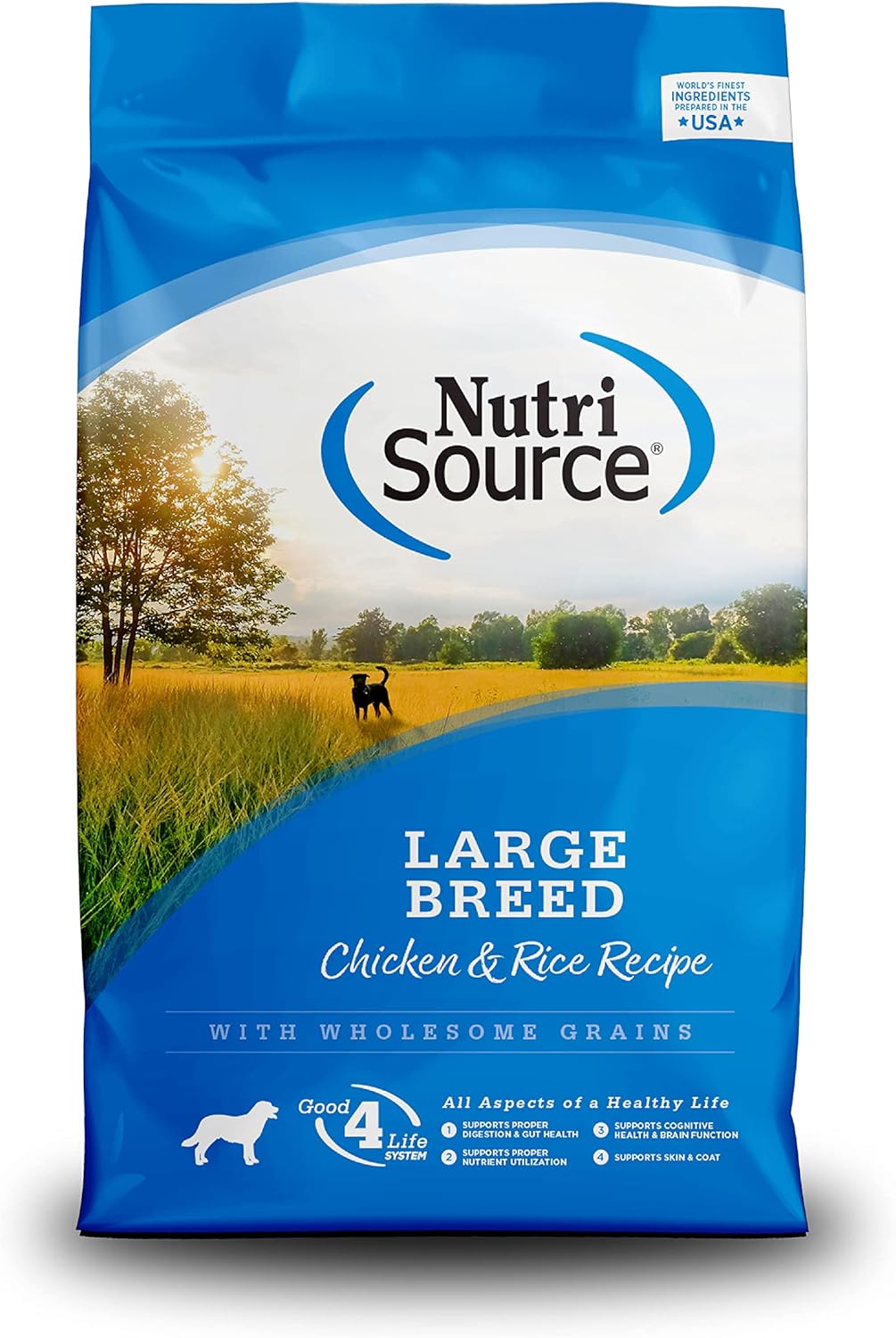 NutriSource Adult Dry Dog Food for Large Breeds, Chicken and Rice, 26LB