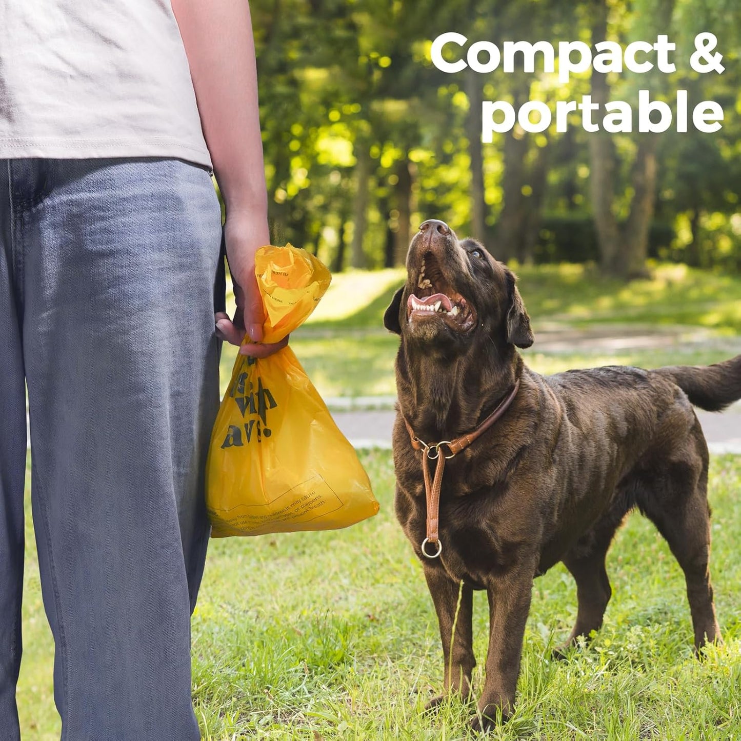 Dog Poop Bags Rolls Biodegradable 100% Leak Proof Thickened Dog Waste Bags -120 Count 8 Rolls - Doggie Poop Bag for Small and Big Dogs(Unscented)