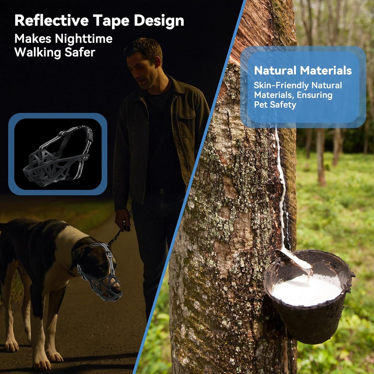 Dog Muzzle for Large Dogs, Breathable Basket Muzzles for Small, Medium and X-Large Aggressive Dog, Allows Panting Drinking, Suitable for Grooming Trimming Training (Black, L)