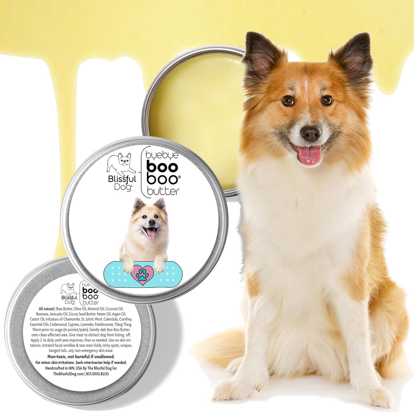 The Blissful Dog Icelandic Sheepdog Boo Boo Butter, 4 Ounce