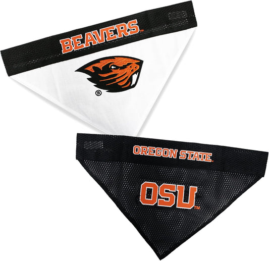 Pets First Collegiate Pet Accessories, Reversible Bandana, Oregon State Beavers, Large/X-Large