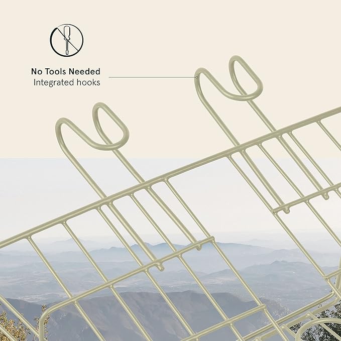 Retrospec Apollo-Lite Lift-Off Bike Basket - Detachable Steel Handlebar Basket with Carrying Handle for Commuting, Shopping & Beach Trips - 14.5in x 9.5in Weather-Resistant Biking Gear