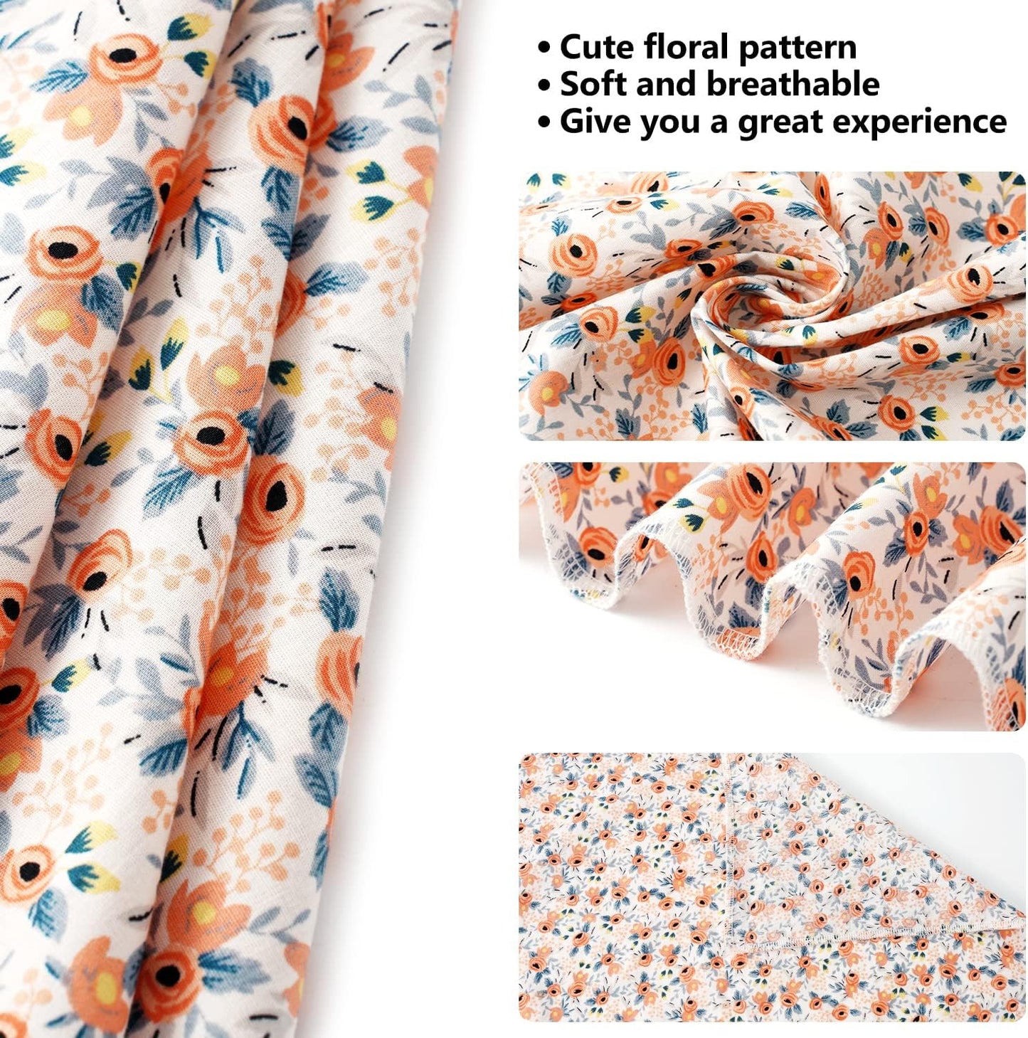 E-Clover Dog Bandanas & Matching Scrunchie Set Girl Cute Flower Dog Scarf Bibs Pet Bandana with Bow Tie for Small Dogs Puppy Owner Spring