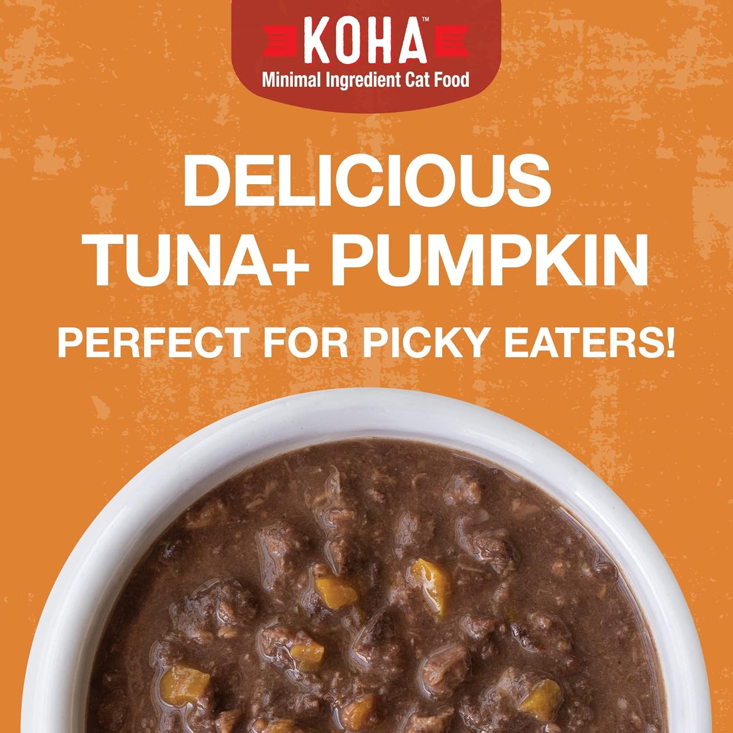 KOHA Poké Bowl Tuna & Pumpkin Entree in Gravy for Cats, 12-Pack of 3oz Pouches