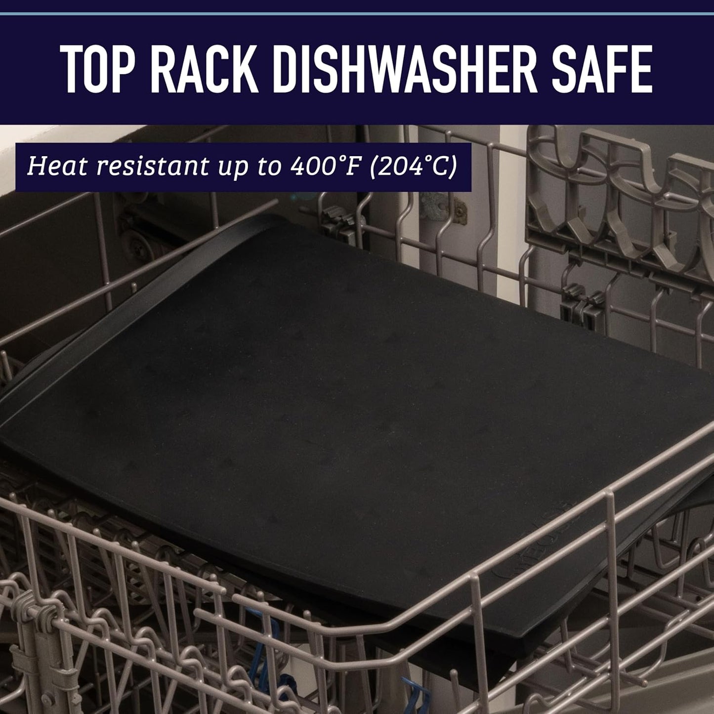 Leash Boss Dog Food Mat – Waterproof Silicone Pet Feeding Mat with Raised Edges for Dogs & Cats, Non-Slip Placemat for Food & Water Bowls, Spill-Proof Floor Protection,Easy to Clean(Black,ML-20"x13")