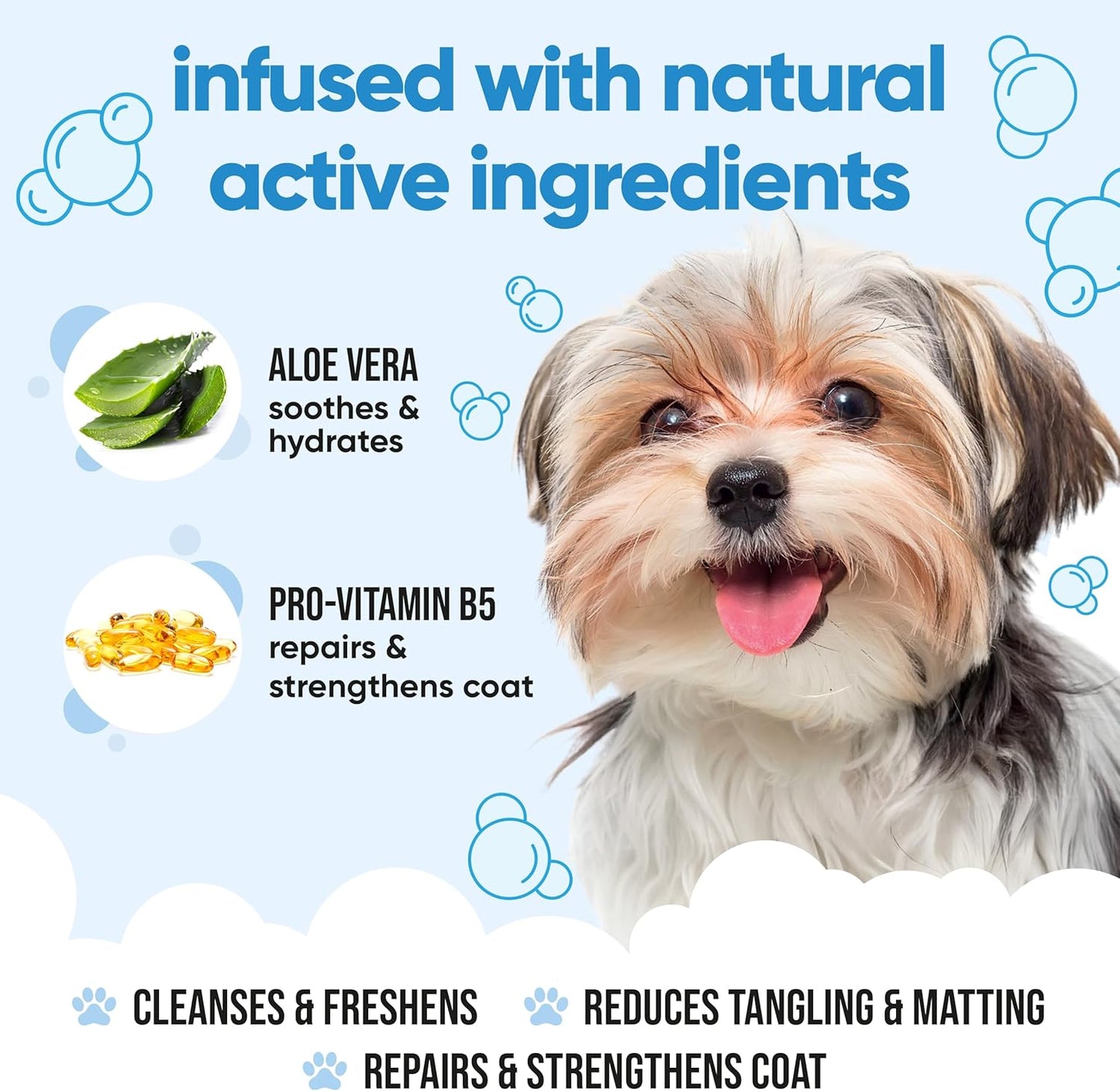 Bubblegum Dog Shampoo by Buddycare | Deep Cleansing Shampoo for Dogs | Bubblegum Scented | with Aloe Vera and Pro Vitamin B5 (33.8oz)