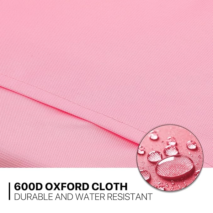 MoNiBloom 3-Wheels Foldable Pet Stroller with Waterproof Cover, Pet Strolling Cart for Small/Medium Dogs and Cats with Storage Basket and Cup Holder, Breathable and Visible Mesh for All-Season, Pink