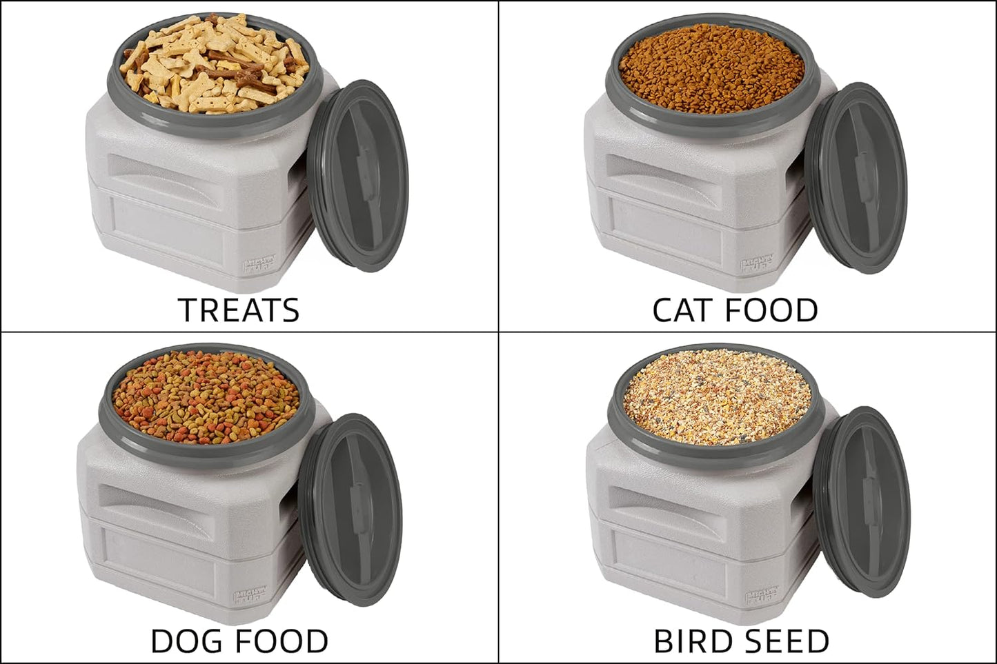 Mighty Tuff Airtight Dog Food Storage Container – 6 Gal, up to 24 lb Capacity – Cat and Dog Food Container with Twist Lid & Handles – BPA-Free, Made in USA