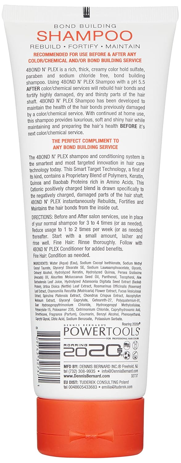 POWERTOOLS 4BOND Bond Building Shampoo | Restore Damaged Hair | Contains Advanced Polymers, Keratin, Baobab & Quinoa Proteins (8 Fl Oz)