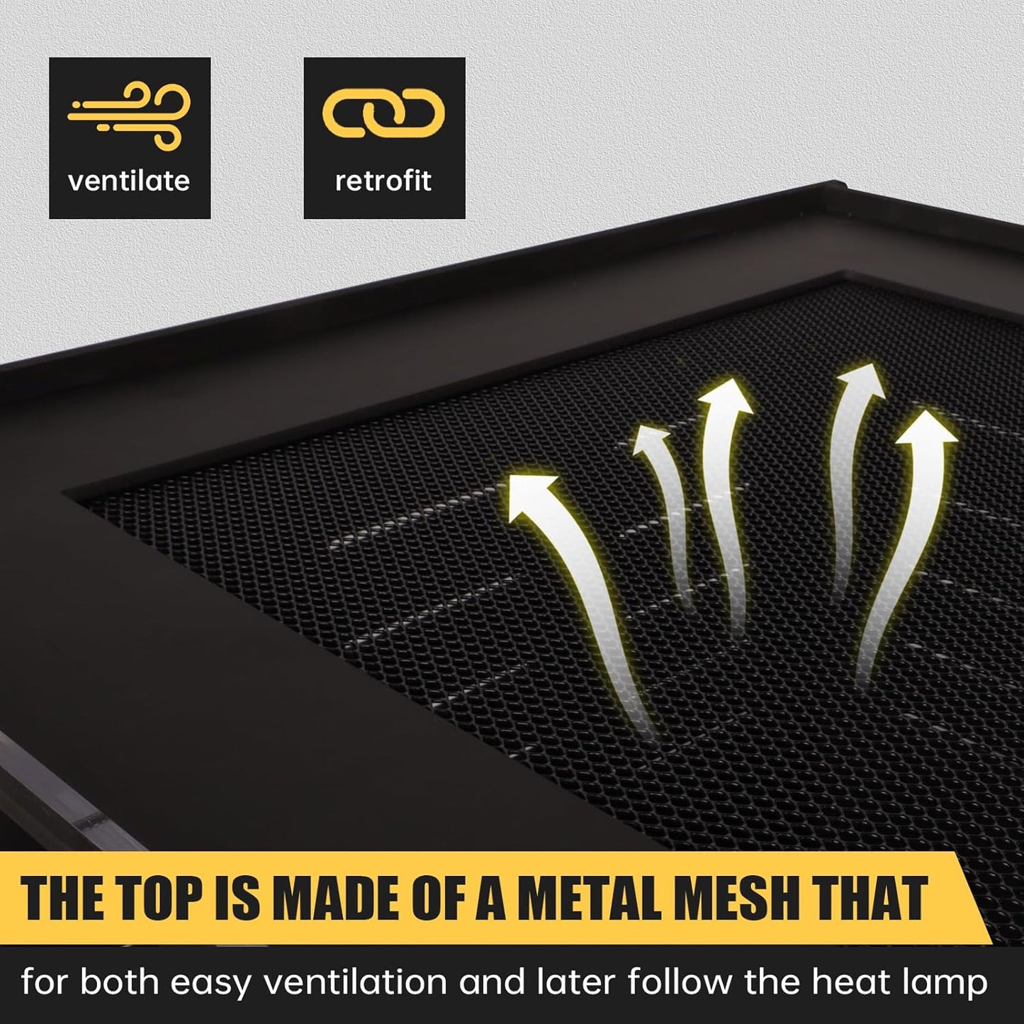 Reptile Tank Enclosure – 16x16x25 Crested Gecko Reptile Terrarium – Acrylic Habitat with Ventilation for Lizards, Snakes & Chameleon