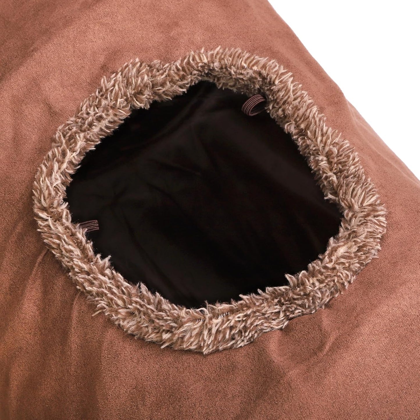 ZENFUN 51"x 12" Collasiple Cat Play Tunnel, Cats Tubes and Tunnels, Cat Foldable Hide and Seek Tunnel Toy, Brown Suede Pet Tube Toy for Rabbits, Ferrets, Puppy, Diameter 12 Inch