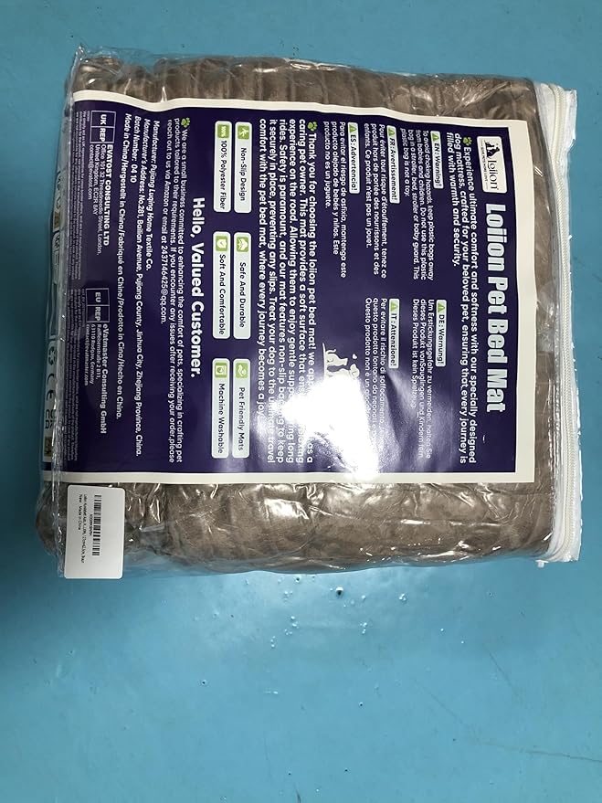 Dog Car Bed Mat, Non-Slip Backseat Extender Pet Blanket, Plaid Dog Bed for SUVs, Sedans & Trucks, Chew-Resistant Travel Pad for Dogs, Easy Clean & Scratch-Proof & Comfort (50"x24.6") Brown