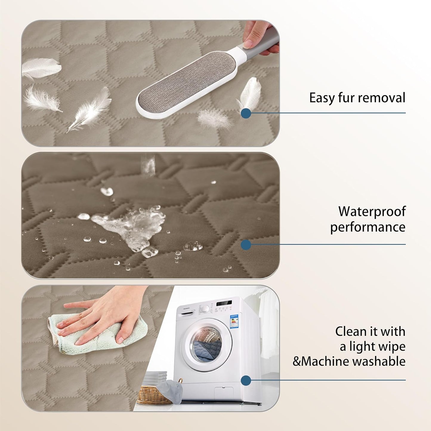 gogobunny 100% Double Sided Waterproof Dog Blanket Soft Pet Bed Cover Reversible Protect Furniture Couch Sofa Car for Puppy Cat Kids (Dark Walnut/Light Walnut, 30x90 Inch (Pack of 1))