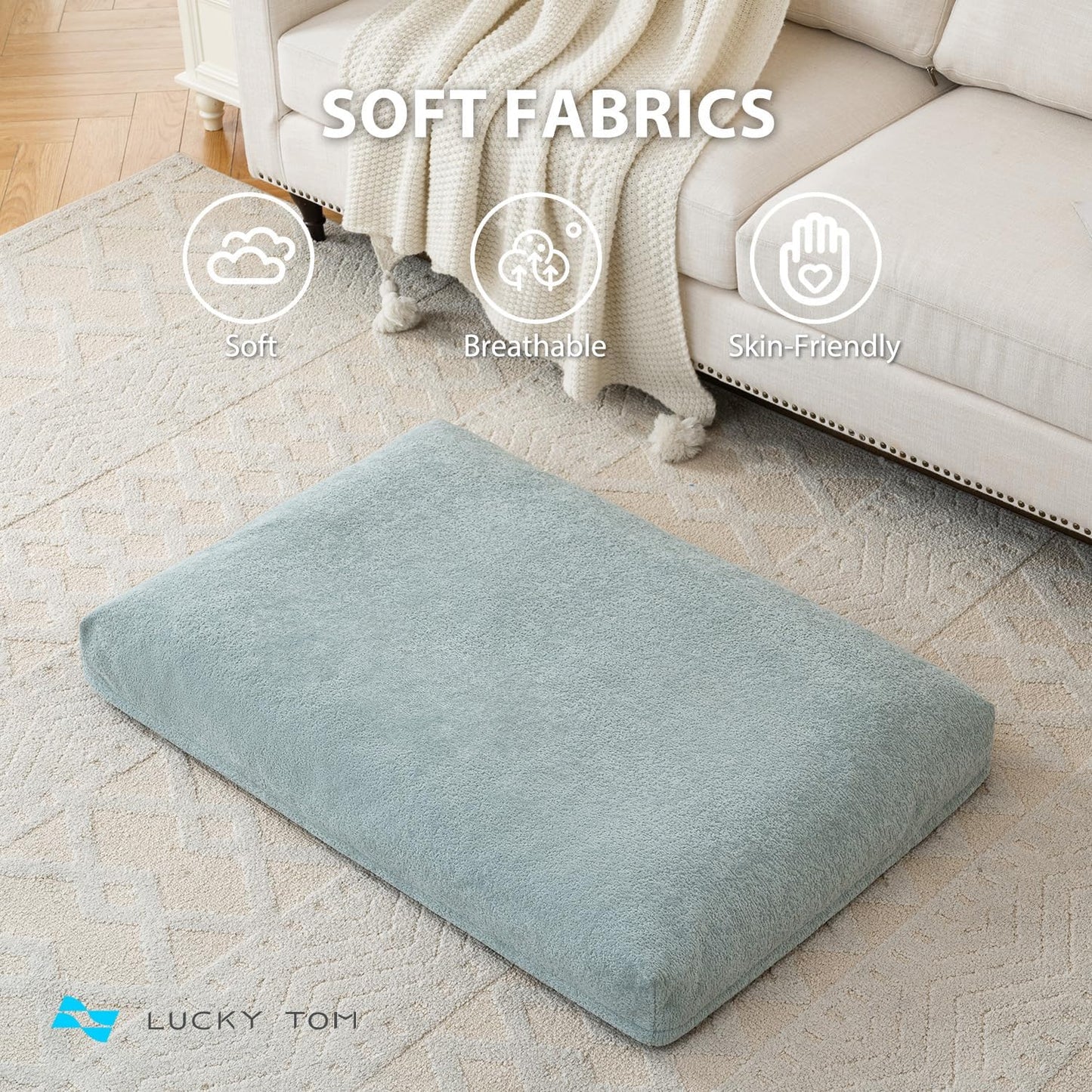 Pet Bed Cooling System, Consistent Warm and Cold Water Pad, No Electric Shock or Chemical Gel Needed, Machine Washable Bed, Ideal for Home and Crates (Cooling & Heating Green, 41" x 28")