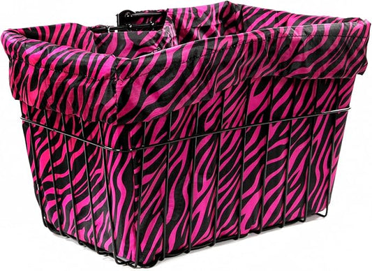 Cruiser Candy Bike Basket Liner Waterproof, Universal Fit for Most Bike Baskets, Stylish 2in1Tote, Bike Basket Cover, EBiKE Front Wire Or Wicker Bike Baskets Fits Up to 15x12x10