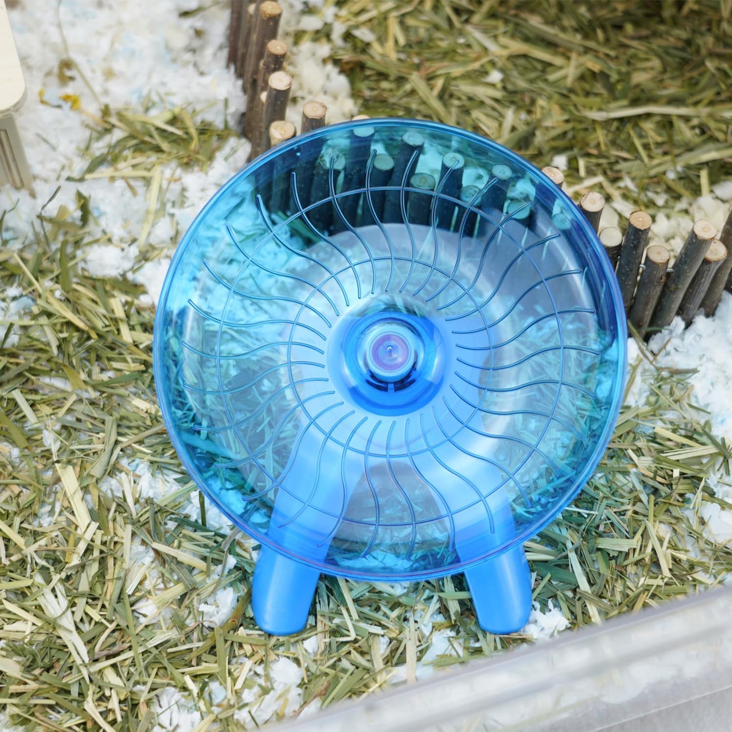 Hamster Wheel Flying Saucer Silent Exercise Wheel Running Wheel for Hamsters, Gerbils, Mice and Other Small Pets, Silent Hamster Running Wheel(Blue)