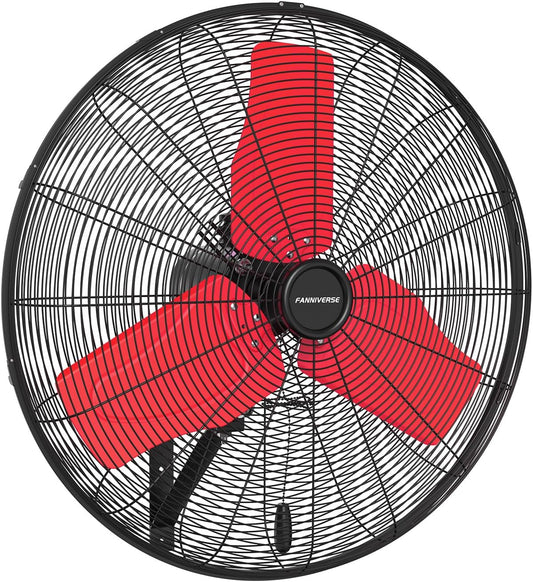 24 Inch 9500 CFM Waterproof Wall Fan Pro Series - Outdoor High Velocity Wall Mount Fan with Enclosed Motor for Residential, Warehouse, Patio, Shop, Garage, Barn UL Safety Listed