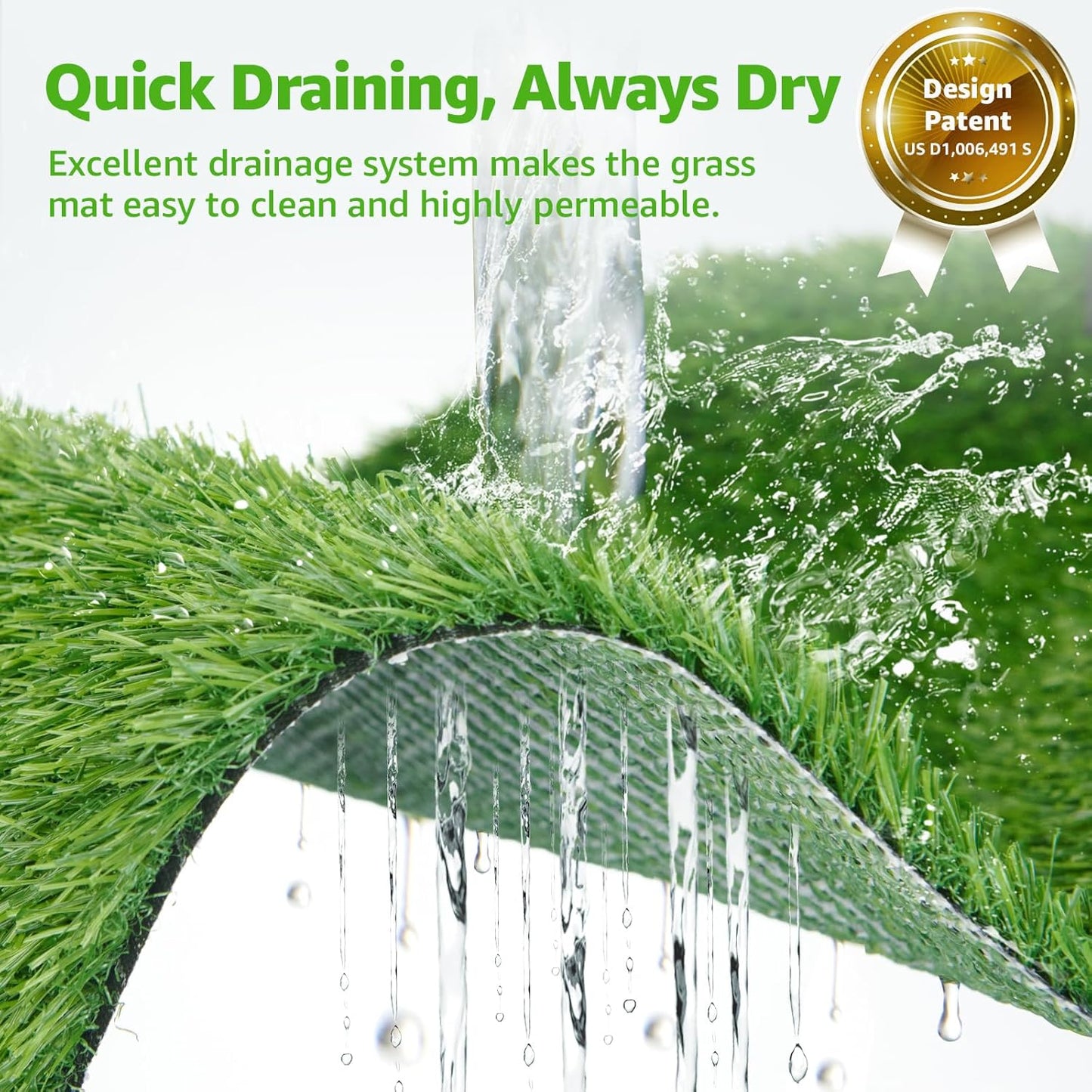 Dog Grass Large Potty Patch, Dog Litter Boxes Artificial Grass Bathroom Turf for Pet Training, Washable Puppy Pee Pad, Perfect Indoor/Outdoor Portable Potty Pet Loo