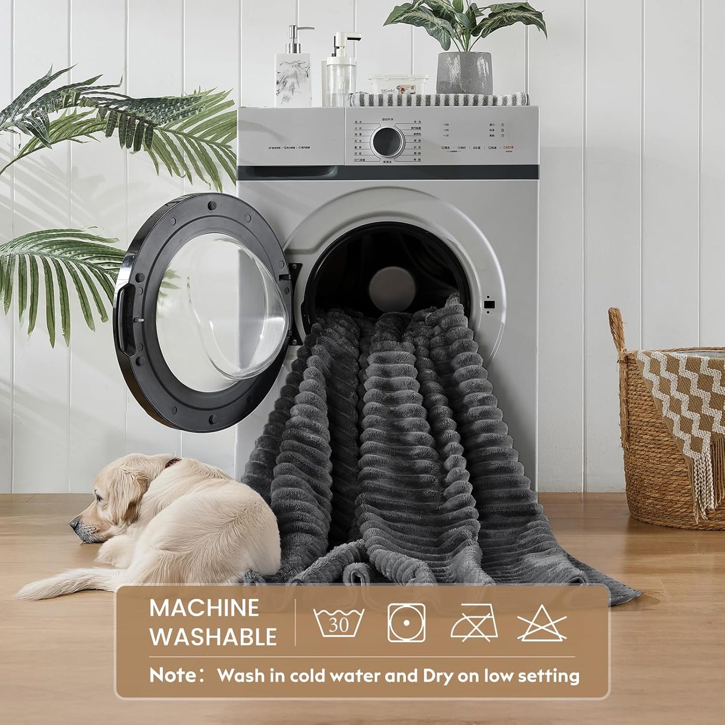 Flannel Washable Pee Pad for Dogs - 1 Pack Reusable Dog Pee Pads Extra Large, Fast Absorb Pet Playpen Mat with Non-Slip Back, Waterproof Puppy Training Pad. (Dark Grey, 72" X 72")