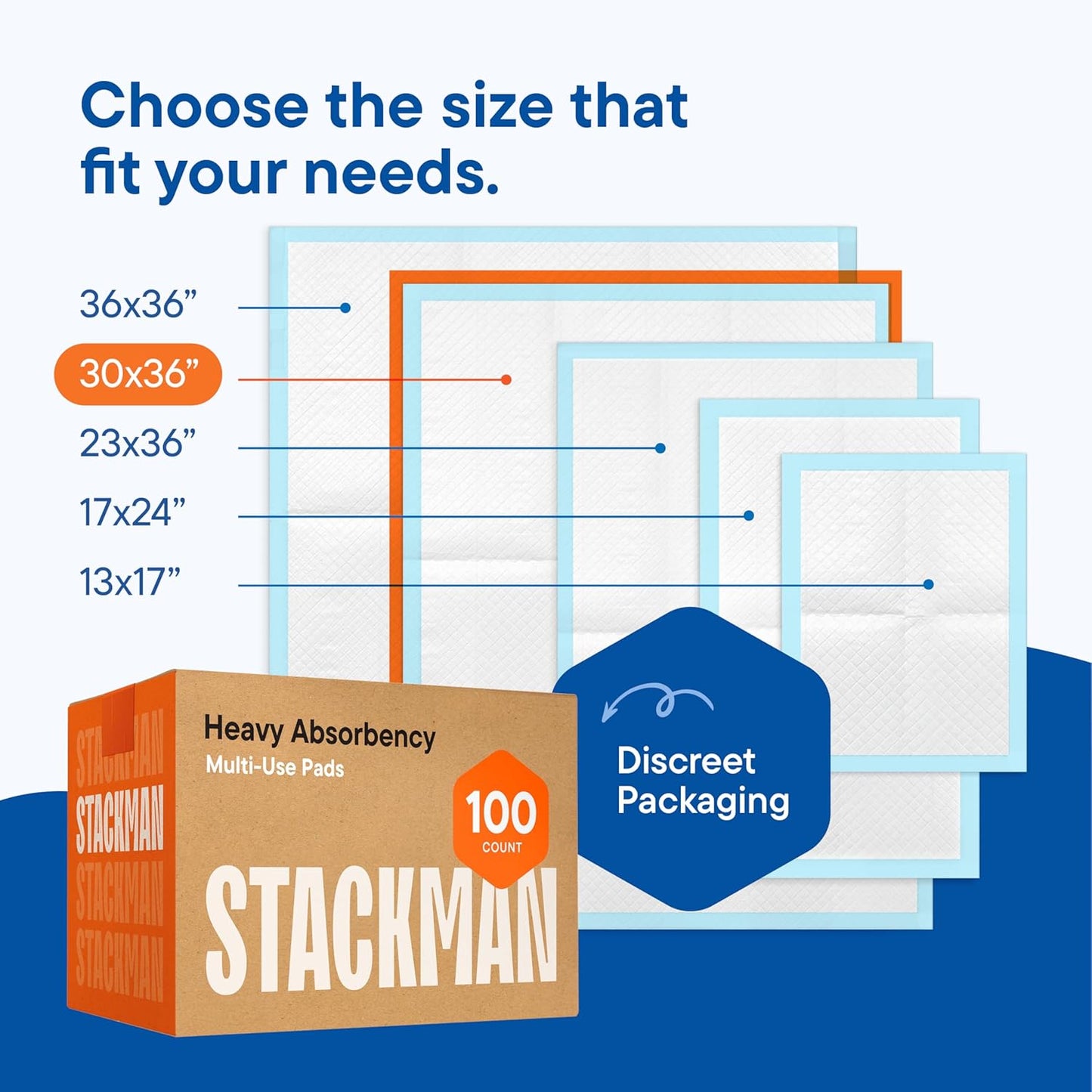 Chucks Pads Disposable [100-Pack] Adult Incontinence Underpads 30"x 36" Extra Large Super Absorbent Protective Bed Pads, Leak-Proof Pads - Pee Pads for Kids & Adults - Dog & Puppy Training Pads