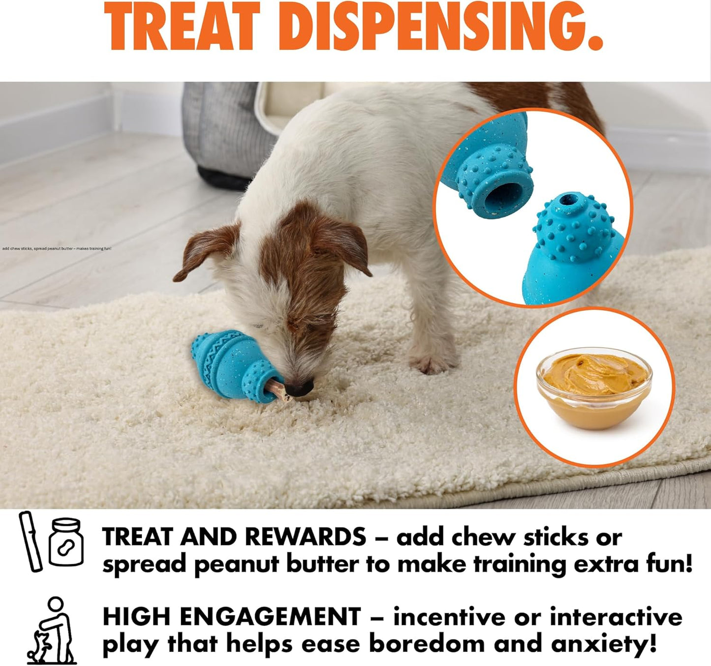 Max Fusion with Nike Grind, Arlee Cannon Treat Dispensing Dog Toy, Durable Dog Treat Toy, XL