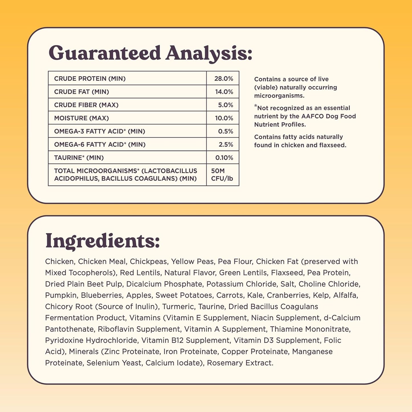 Golden Probiotic Dog Food Dry, Chicken, 4lb Bag, Allergy and Gut-Friendly Adult Kibble for Digestive Health with Cage-Free Chicken, 20 Plant Based Superfoods, Beef and Grain Free