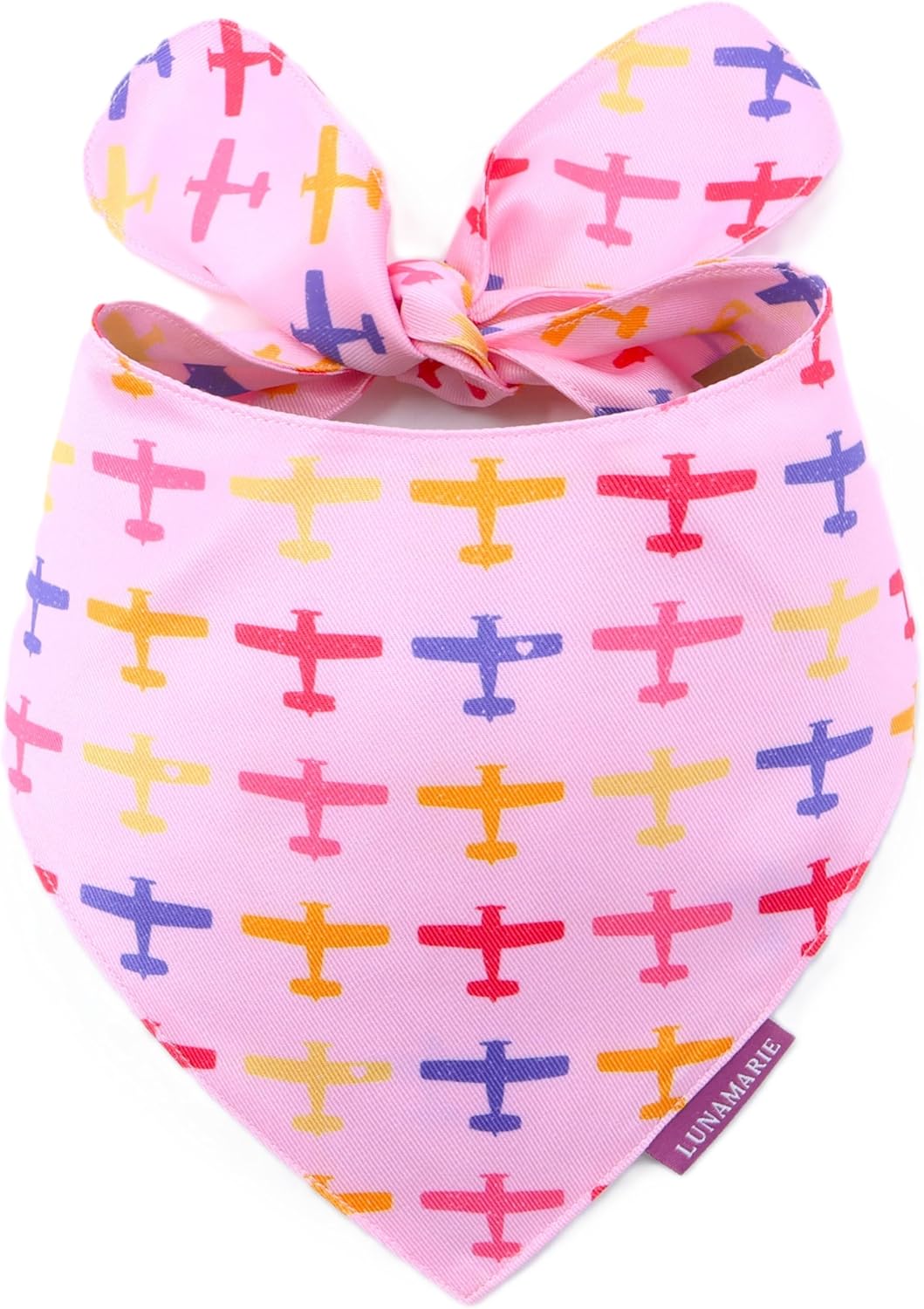 LunaMarie - Luxury Pet Birthday Bandanas -Premium & Silky Poly Fabric | 100% Handmade | Custom Shape Dual Layered (Aviator Glam, X-Small)
