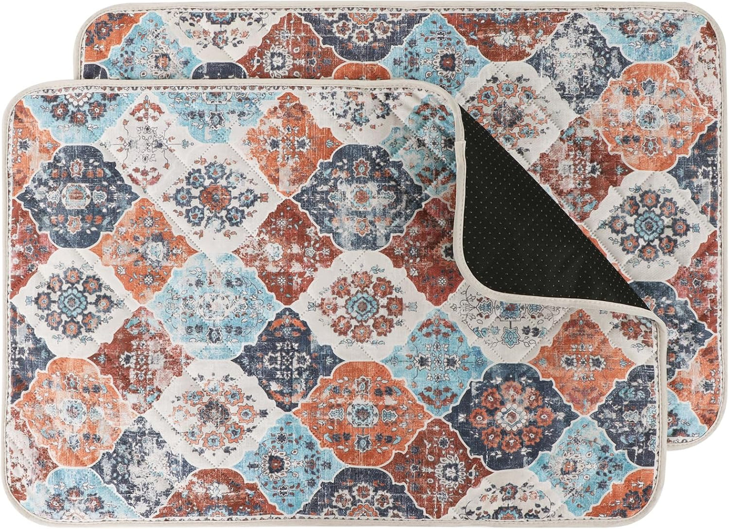 IEUUMLER Washable Pee Pads for Dogs, 2 Pack Reusable Non-Slip Grip, Super Absorbent Waterproof Puppy Pads for Potty Training, Playpen, Crate, Whelping Box EU011 (Orange, 36" x 48")