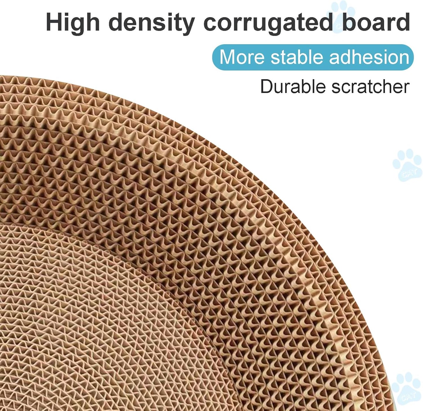 Cat Scratcher, 2pcs-23.6x14.9 inches Large Cat Scratching Board, Cardboard Cat Scratchers for Indoor Cats, Oval Cat Scratch Pad Bed with Catnip