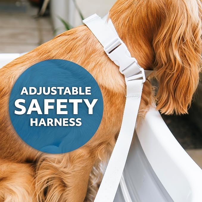 Smoochie 2 in 1 Dog Bathtub Washing Station, Elevated Pet Bath Tub, Collapsible and Portable Bathtub for Dogs, Cats Bathing, Shower and Grooming, Indoor and Outdoor