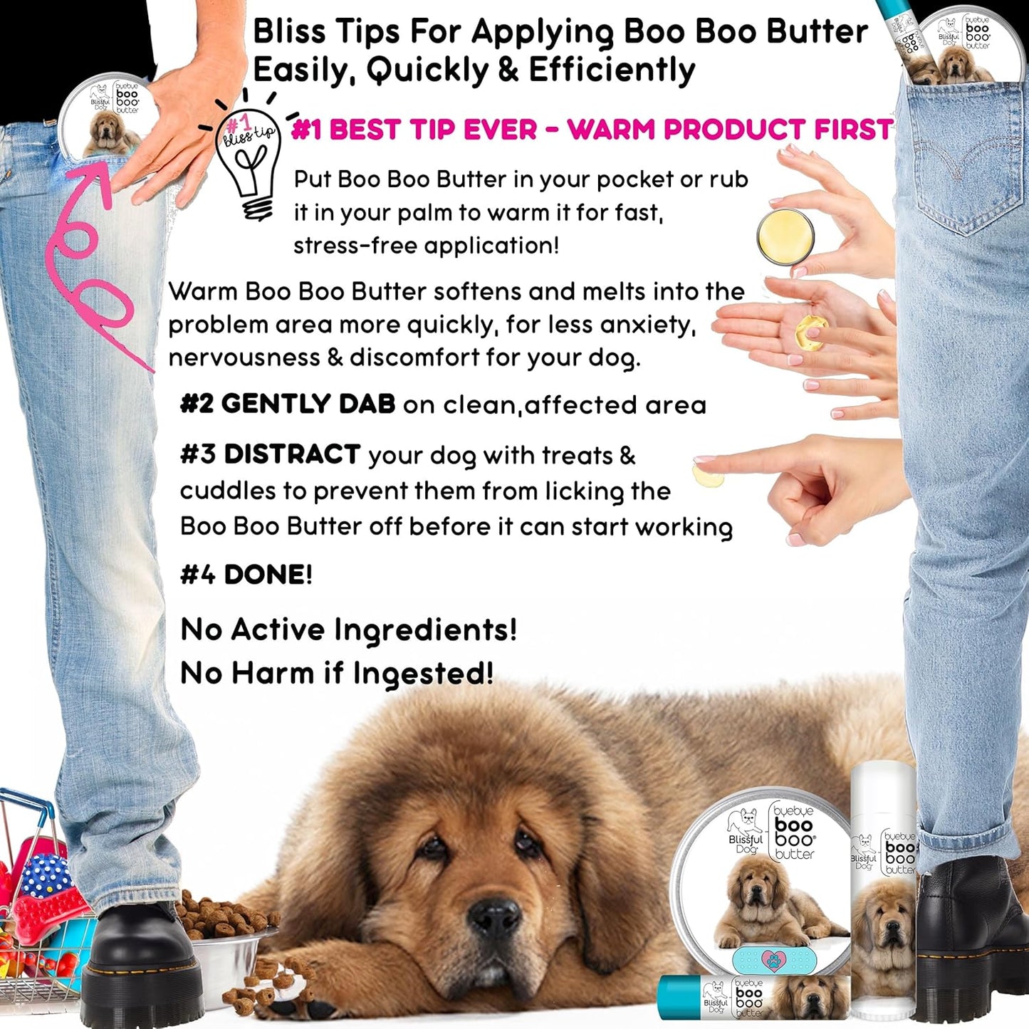 The Blissful Dog Tibetan Mastiff Boo Boo Butter, 16 oz.