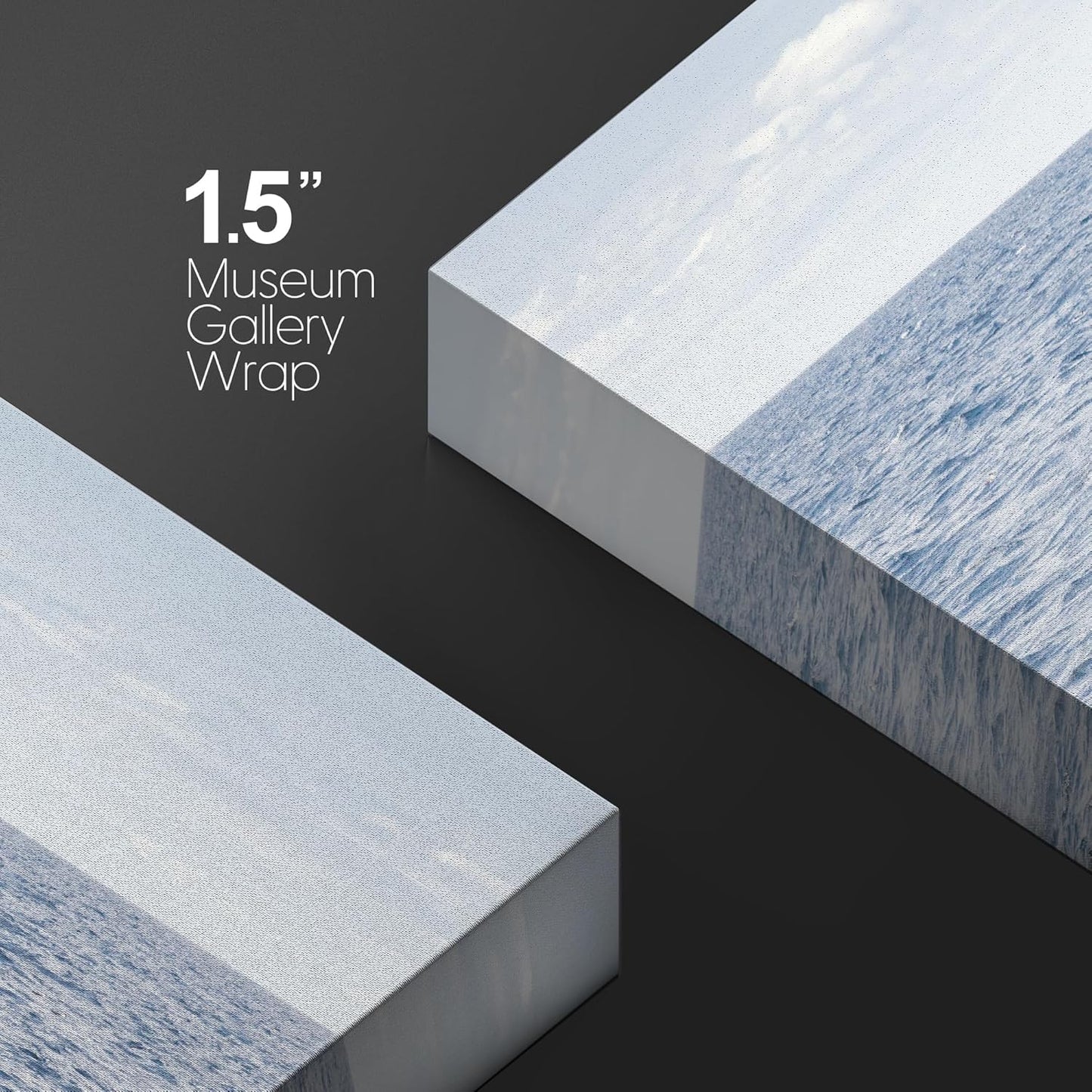 wall26 Canvas Print Wall Art Tropical Ocean Sea Water Horizon Blue Whale Nature Animals Photography Realism Rustic Scenic Landscape Wilderness Colorful for Living Room, Bedroom, Office - 32"x48"