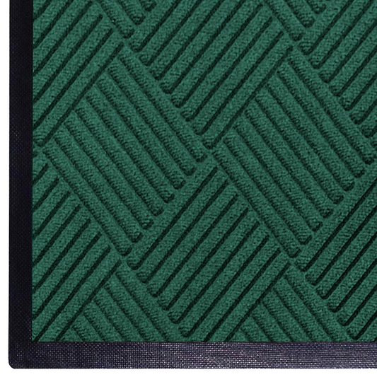 M+A Matting WaterHog Diamond | Commercial-Grade Entrance Mat with Rubber Border – Indoor/Outdoor, Quick Drying, Stain Resistant Door Mat (Evergreen, 3' x 4')