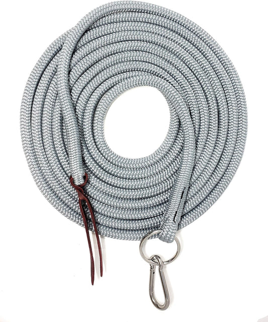 22' Long Line with SS O Ring and Carabiner (Grey)