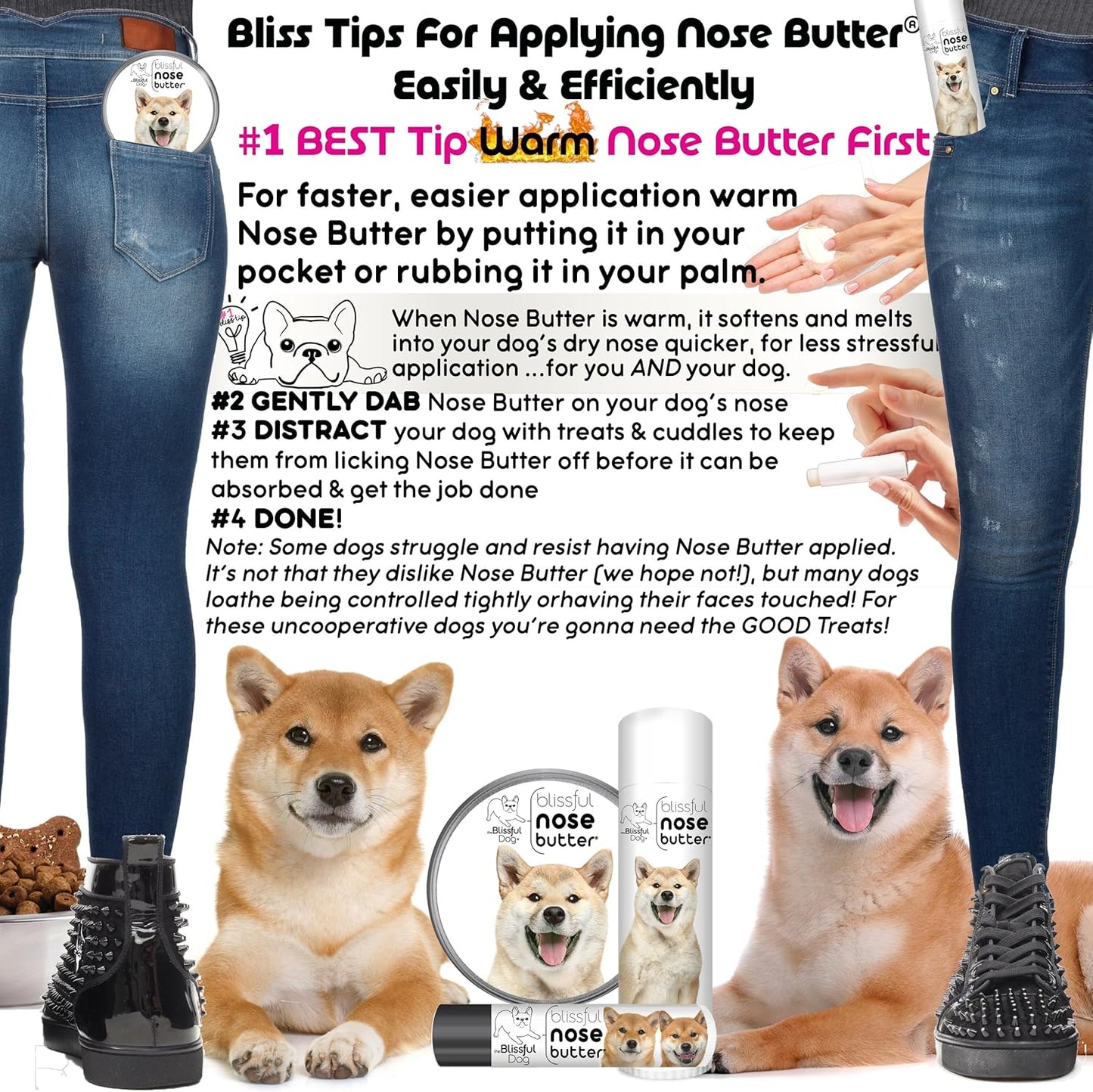 The Blissful Dog Shiba Inu Unscented Nose Butter - Dog Nose Butter, 8 Ounce