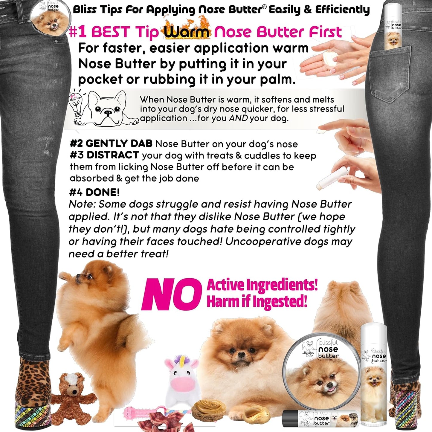 The Blissful Dog Pomeranian Unscented Nose Butter - Dog Nose Butter, 0.15 Ounce