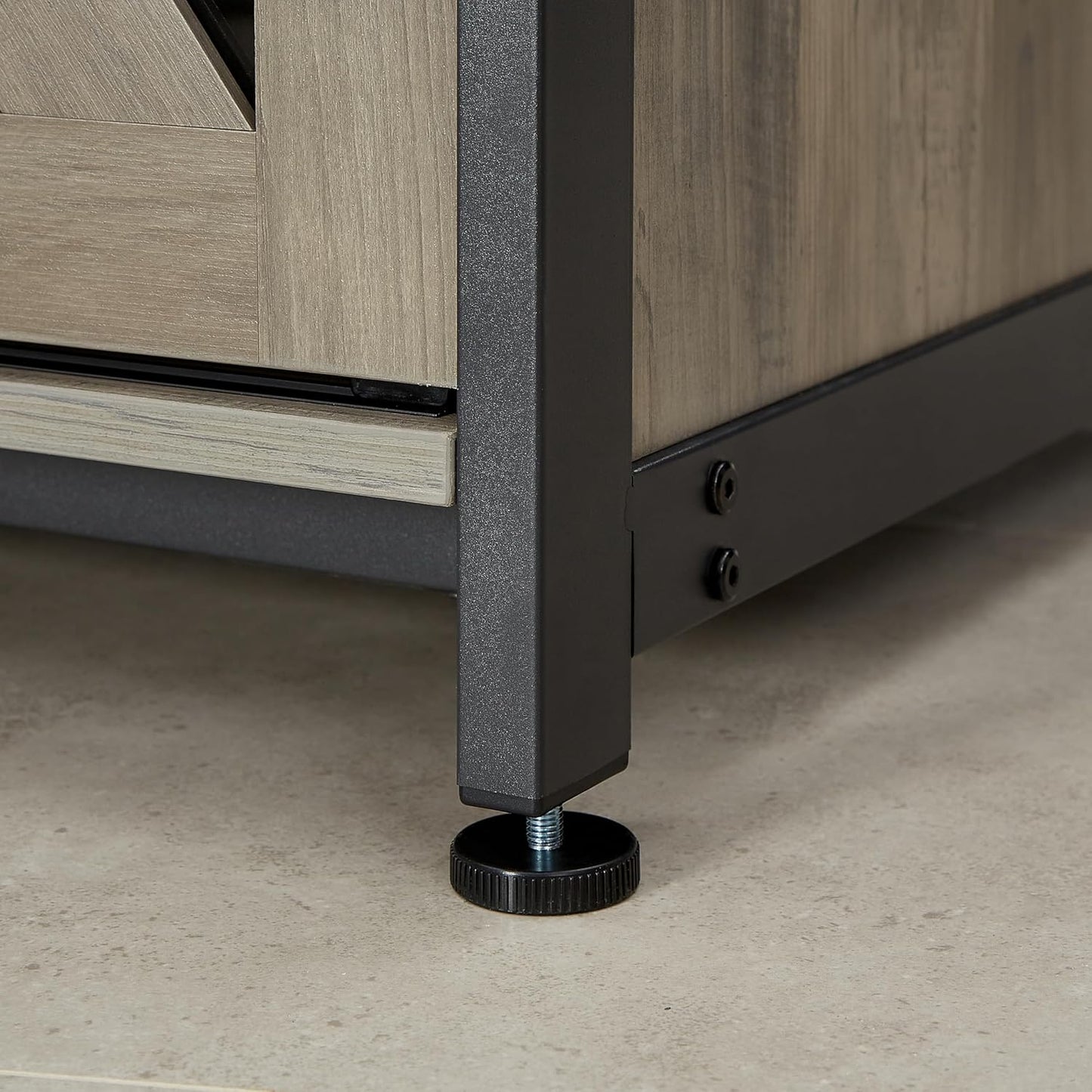 55-75 Gallon Aquarium Stand Heavy Duty Steel Frame, Fish Tank Cabinet with Accessories Storage for Reptile Terrarium & Turtle Tank - 1000lbs Capacity (Grey)