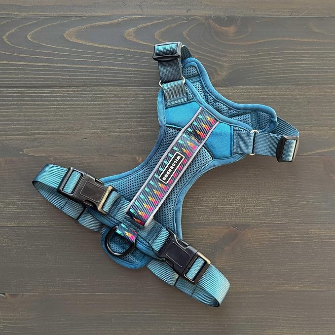 Wilderdog Lightweight Dog Harness with Reflective Straps - Small - Pacific Blue