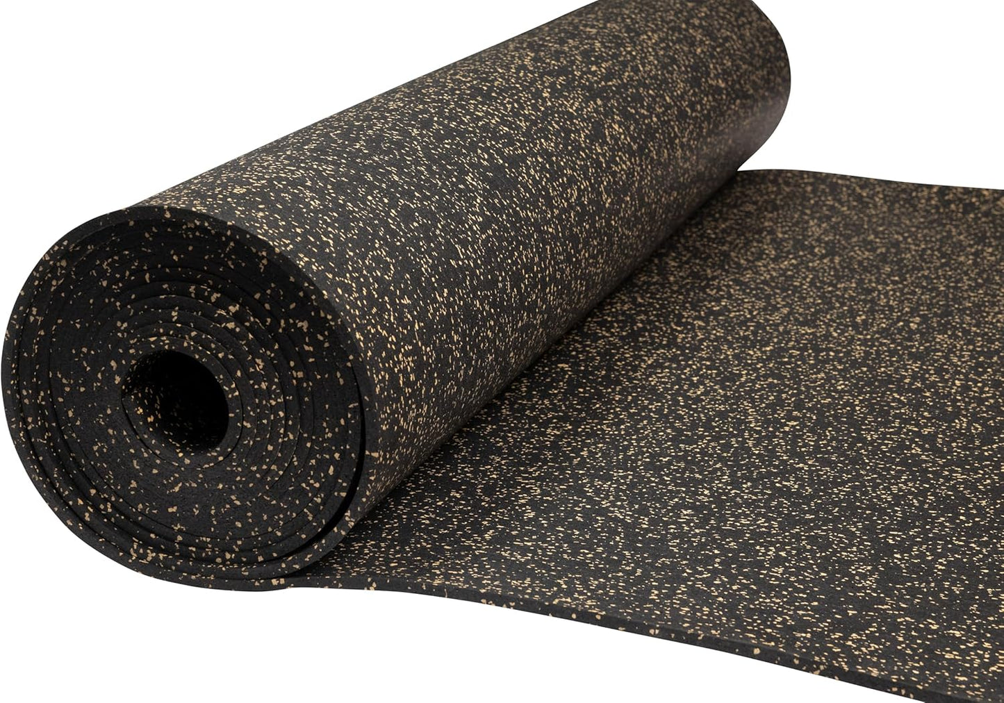 Playsafer Genaflex Rubber Gym Floor Mat, Heavy Duty Commercial Protective Gym Flooring Roll - 8mm Thick (4' X 6', 15% Tan)