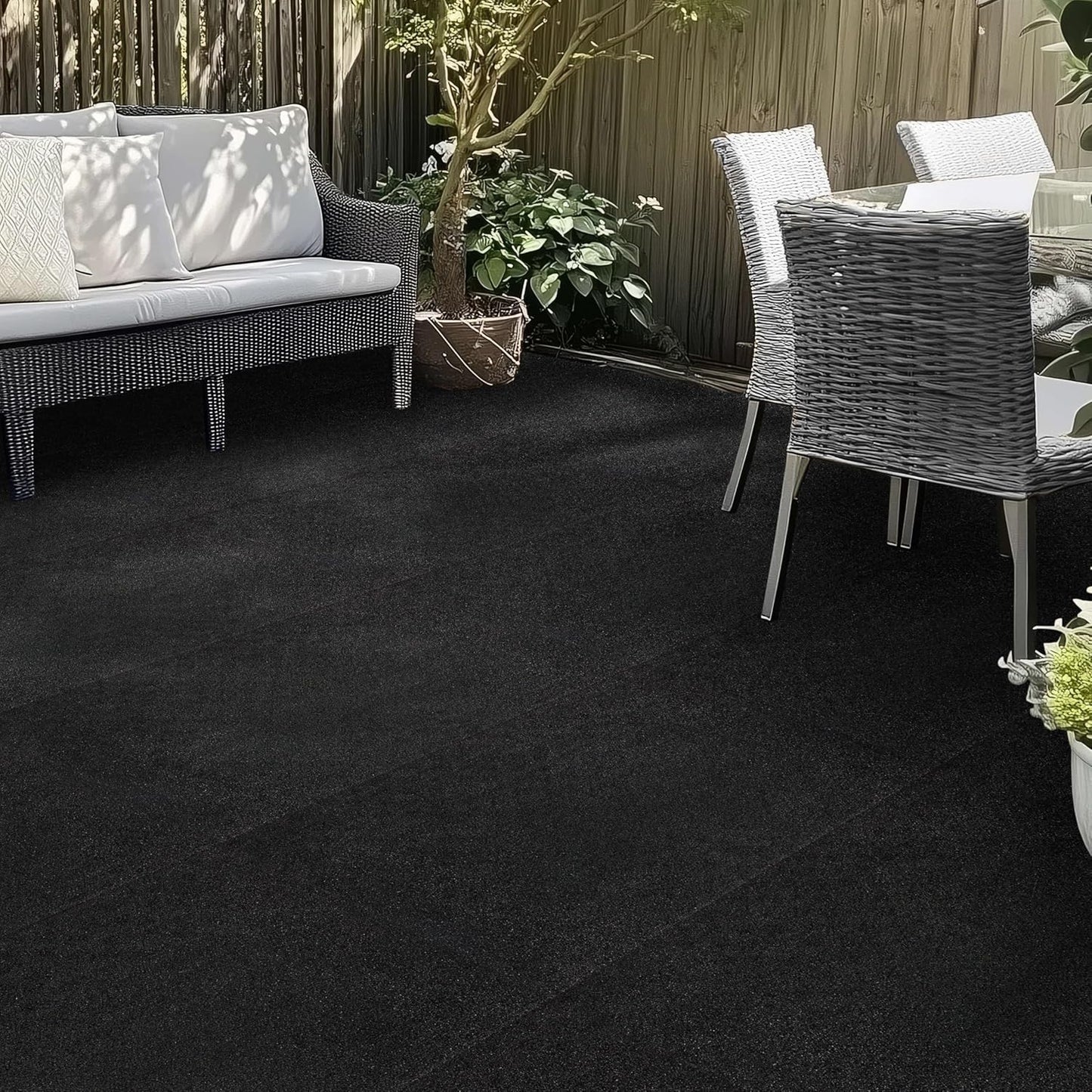 Mohawk Home Heavy Duty Rubber Stall Mat - Gym Floor- Under Dog Crate - All Purpose Utility 2'x3' - 1/2" Thick(Pack of 3)