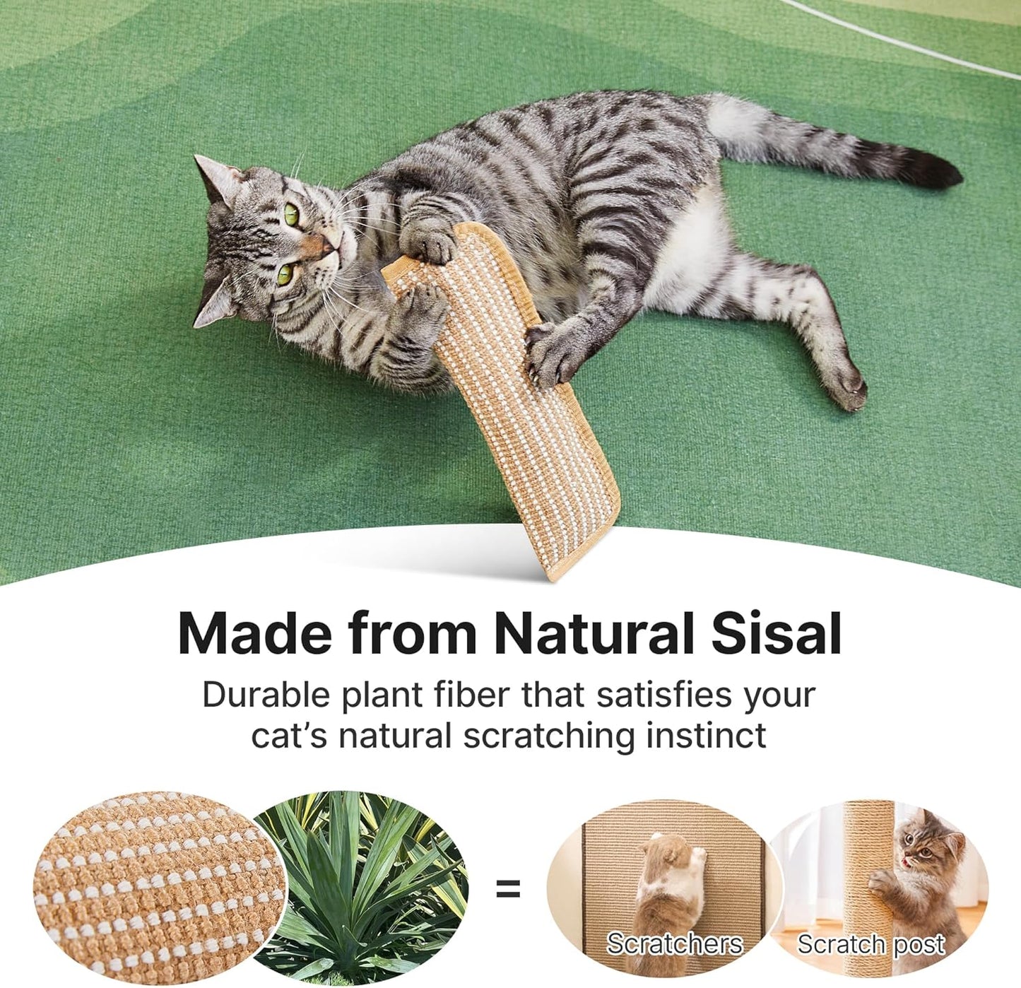 Potaroma Cat Toys Pack of 2 with 6000mg A+ Organic Catnip, Soft Sisal Material Indoor Kitten Scratching and Kicker Toys, Drives Bored Cats Crazy with Fun Interactive Chew