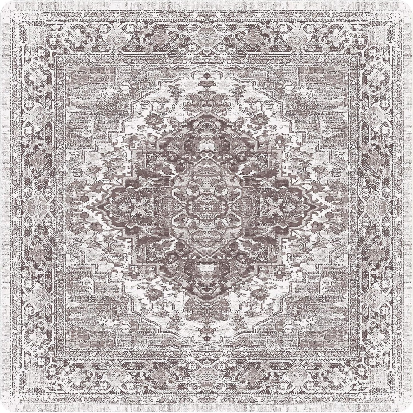 nunubaby Washable Pee Pads for Dogs, Stylish, Non-Slip and Leak-Proof Pee Pads. Reusable Potty Pads for Dogs for Crates and Floors.(Brown/Geo, 36" x36")