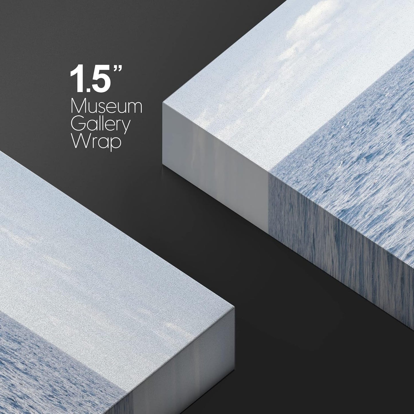 wall26 Canvas Print Wall Art Tropical Ocean Sea Water Horizon Blue Whale Nature Animals Photography Realism Rustic Scenic Landscape Wilderness Colorful for Living Room, Bedroom, Office - 16"x24"