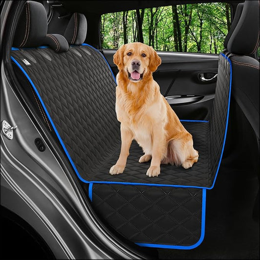 XL Dog Car Seat Cover for Back Seat, Waterproof Hammock for Car, SUV & Truck, Non-Slip Backseat Cover for Dogs, Heavy-Duty Dog Hammock Style Seat Protector Pets, Easy to Install & Clean
